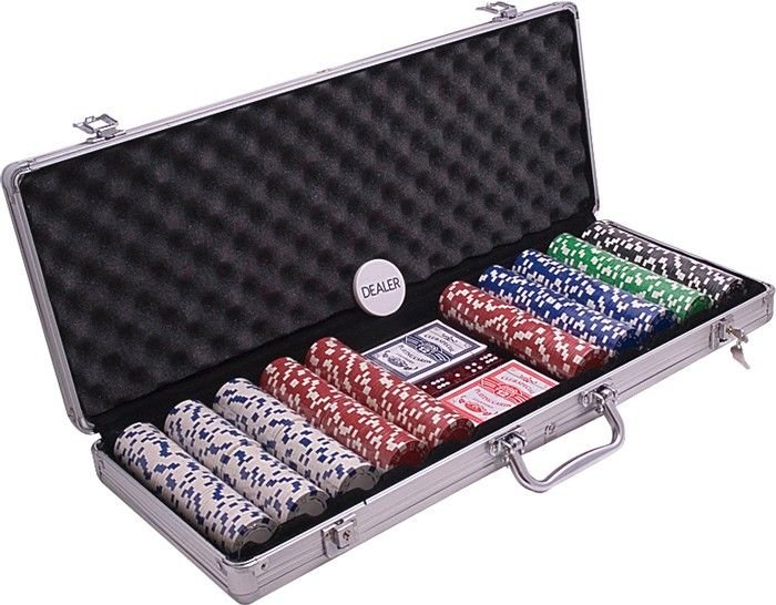 Set de poker en mallette aluminium 500 jetons