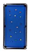 NORTH Gardone Pool Table Black/Blue 8FT thumbnail