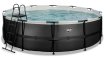Piscine EXIT Black Leather ø488x122cm avec pompe à sable - noir miniature