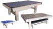 Pool table Top Table Dinner Wood with Benches 8FT thumbnail