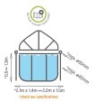 Auvent pour piscine EXIT 220x150cm miniature
