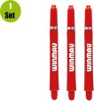 Tiges de fléchettes Winmau Nylon Signature - Rouge - Court - (1 jeu) miniature