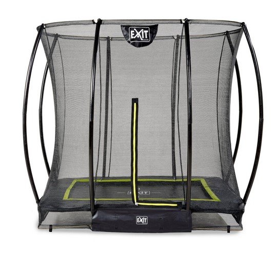 EXIT Silhouette trampoline enterré 153x214cm avec filet de sécurité - noir