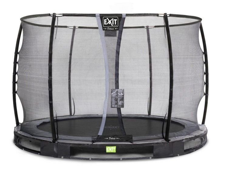 EXIT Elegant inground trampoline ø427cm with Economy safety net - black