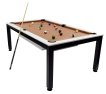 NORTH Essence Table de billard/Table à manger Noir/Blanc 7FT miniature