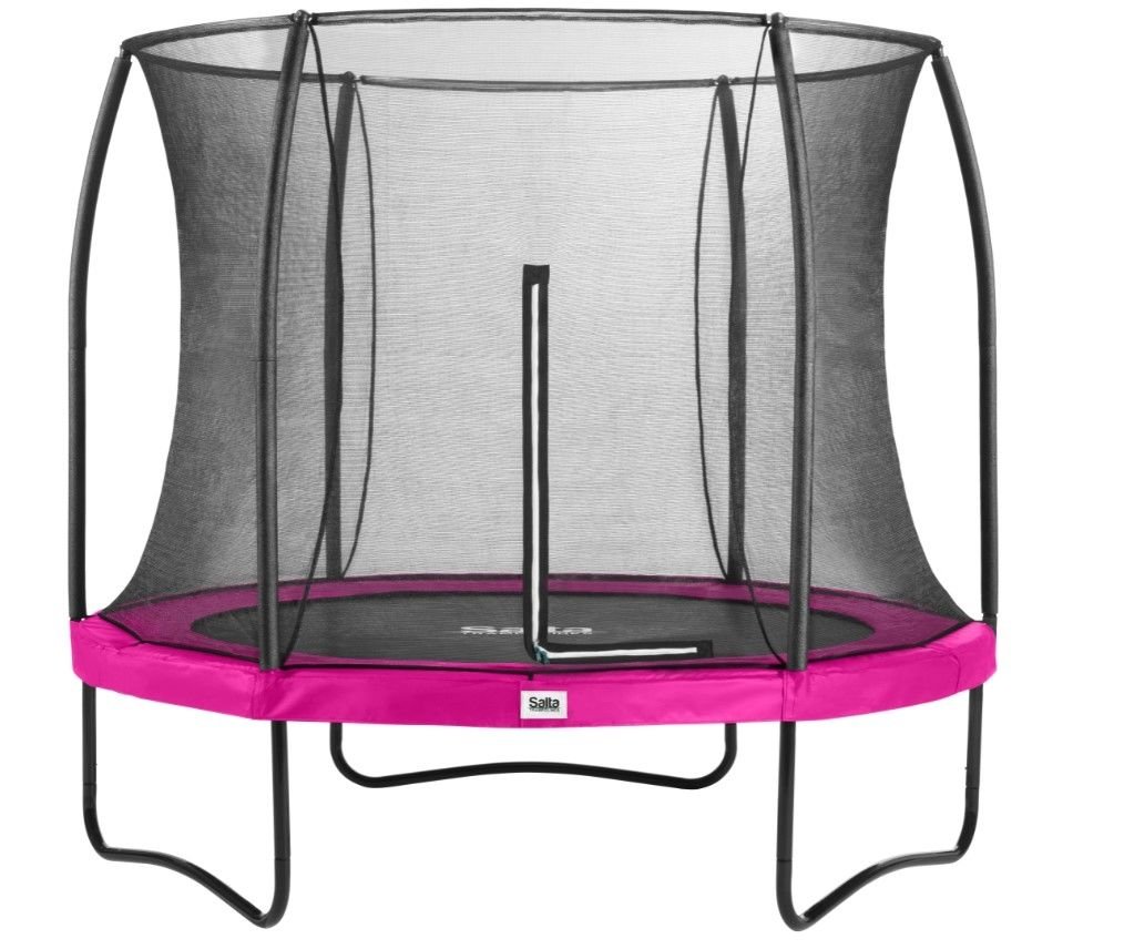 Trampoline Salta Comfort Edition 251 rose + filet de sécurité