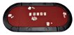 NORTH Tabletop Table de poker rouge 10 places miniature