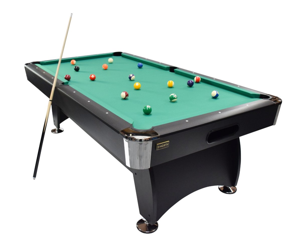 NORTH Gardone Pool Table Black/Green 7FT