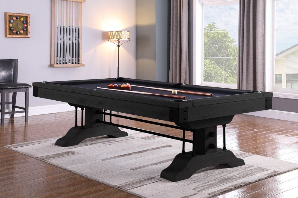 TopTable Lexor Pool Table Industrial Black-Oak 8FT