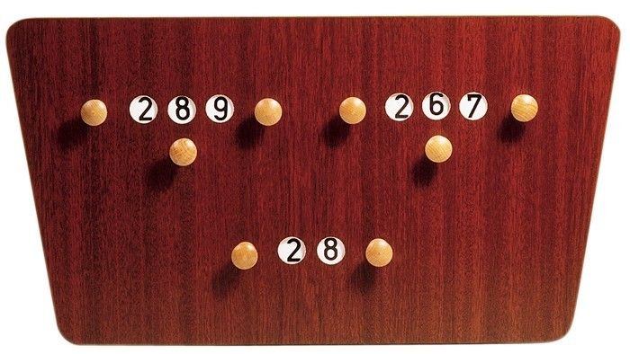 Tableau de score carambole X3 papillon - 62 x 33 cm