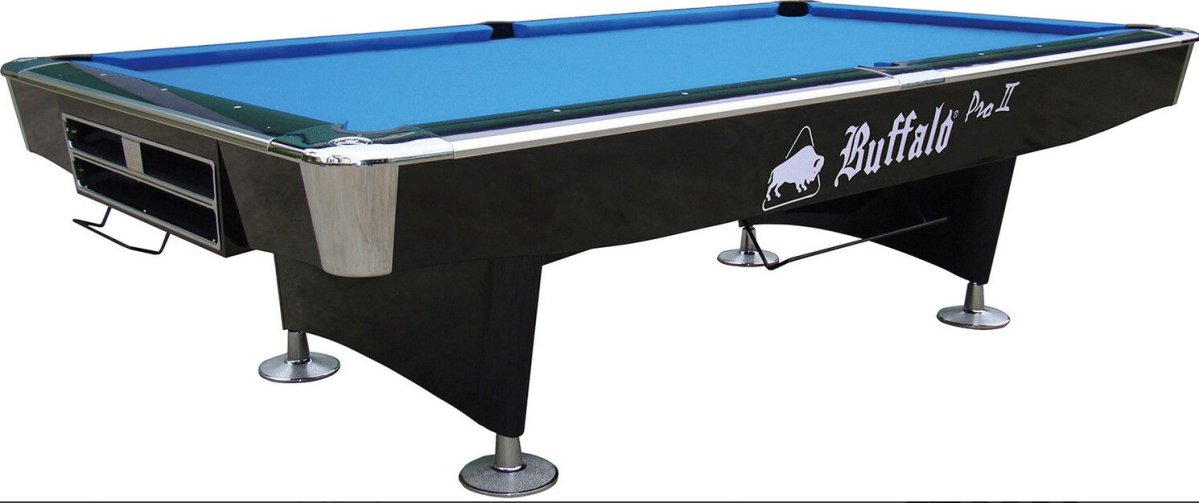 Buffalo Pro-II Pool Table 9ft Black (drop pocket)