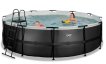 Piscine EXIT Black Leather ø488x122cm avec pompe à sable - noir miniature