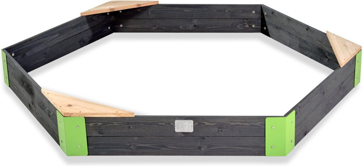 EXIT Aksent Wooden Hexagonal Sandpit 200x170cm