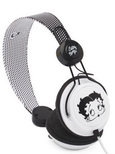 BETTYBOOP.STEREO.HEADPHONES.noir/blanc