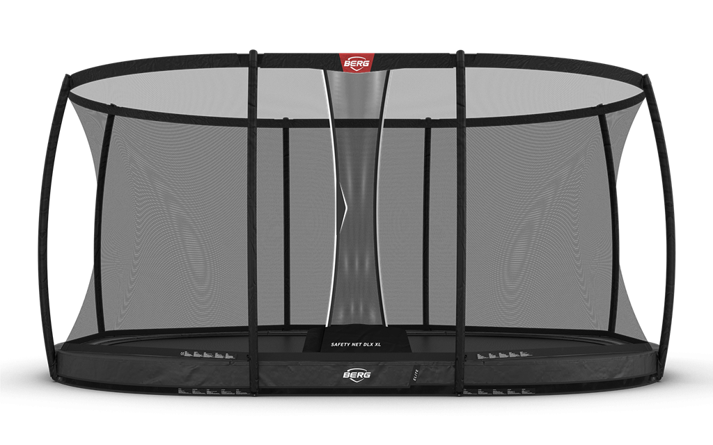 BERG Grand Elite InGround Trampoline 520 Gris + Safety Net Deluxe XL