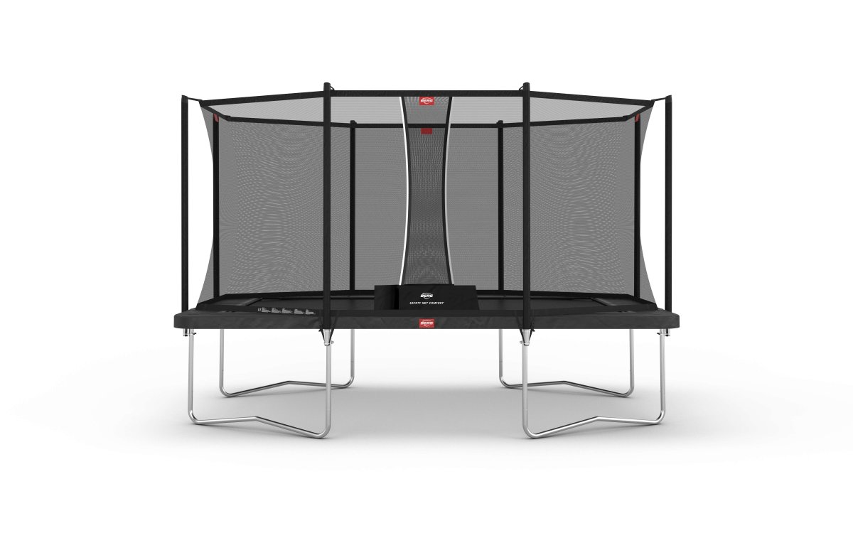 BERG Ultim Favorit Regular Trampoline 410 Gris + Safety Net Comfort