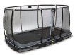 EXIT Elegant inground trampoline 214x366cm with Economy safety net - black thumbnail