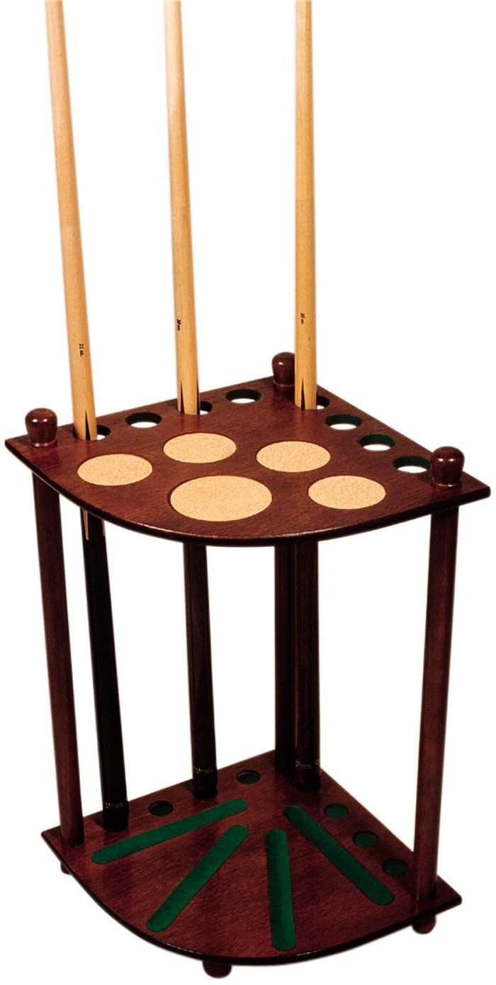 Corner cue rack for 8 cues - Eco