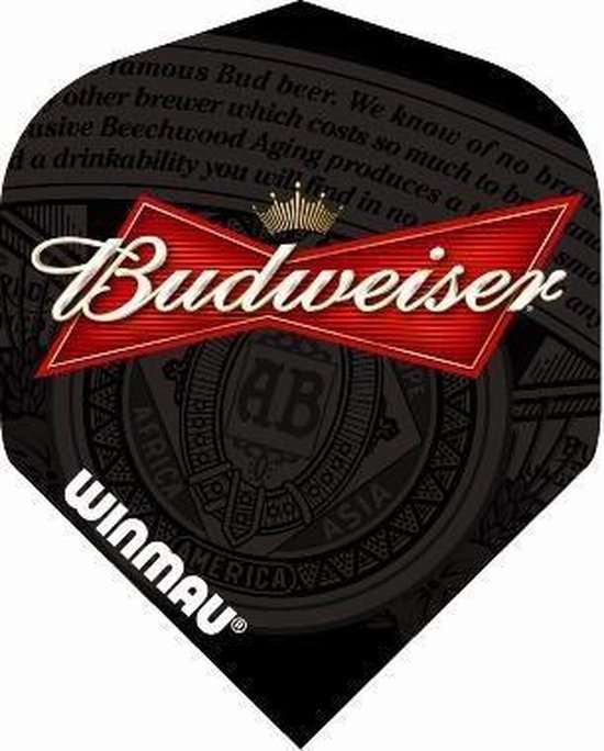 Winmau Budweiser Label Ailette noire