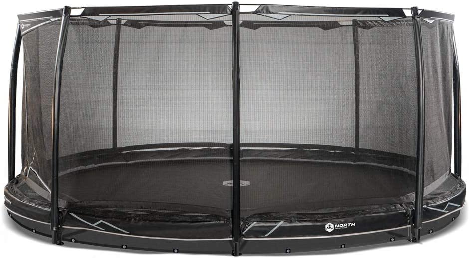 North Explorer Inground 350 Trampoline + Filet de sécurité Noir