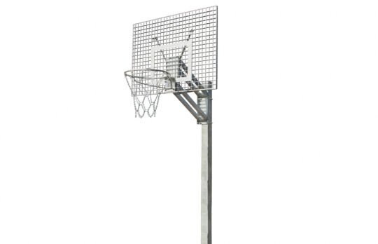 NORTH Euro Court Poteau de basket à usage public galvanisé réglable