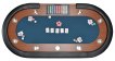 NORTH Table de poker Nevada Bleue 10 personnes miniature