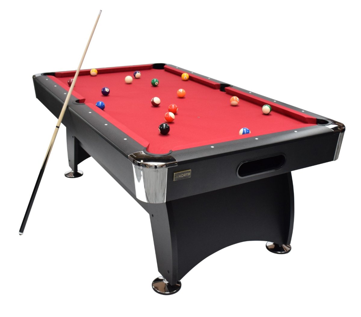 NORTH Gardone Table de billard Noir/Rouge 7FT