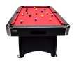 NORTH Gardone Table de billard Noir/Rouge 7FT miniature