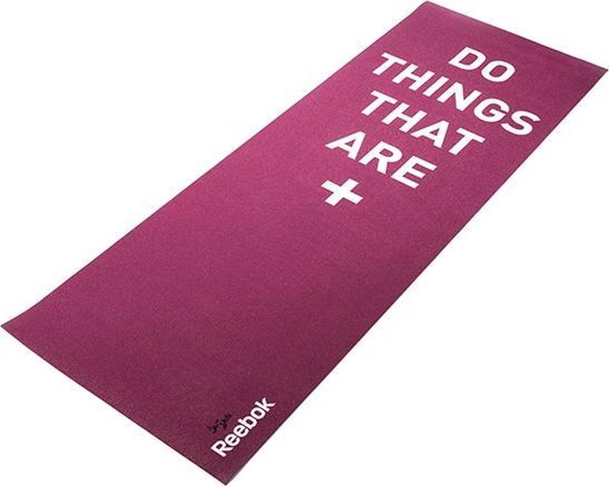 Tapis de yoga réversible Reebok Croisillons 4 mm violet
