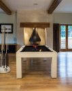 Milano Table de Billard & Table à Manger 5 ft Piano Blanc High Gloss miniature