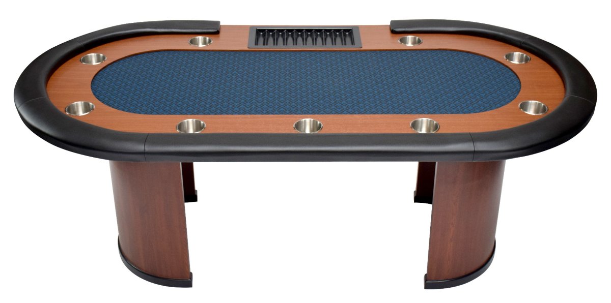 NORTH Table de poker Nevada Bleue 10 personnes