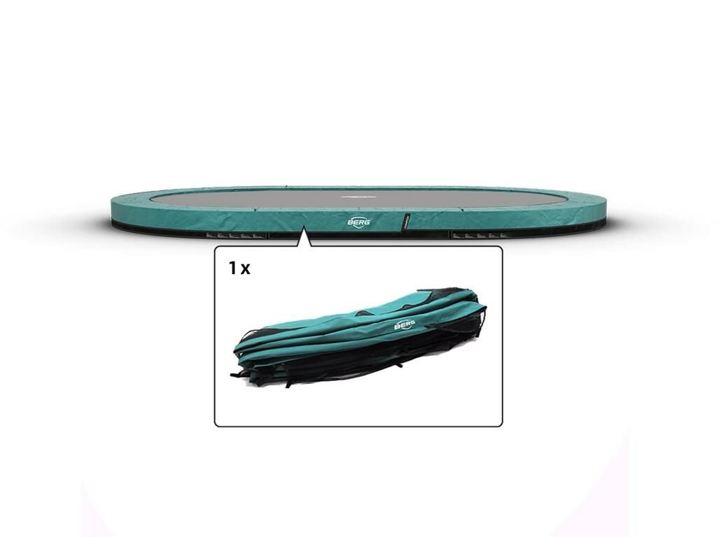 BERG Coussin de protection pour trampoline Grand Champion - InGround - 520 x 350 cm - vert
