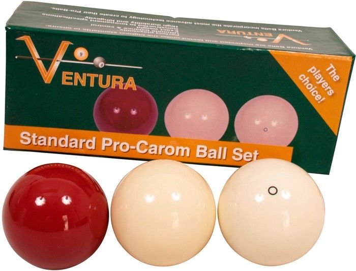 Carom ball set Ventura Dark red