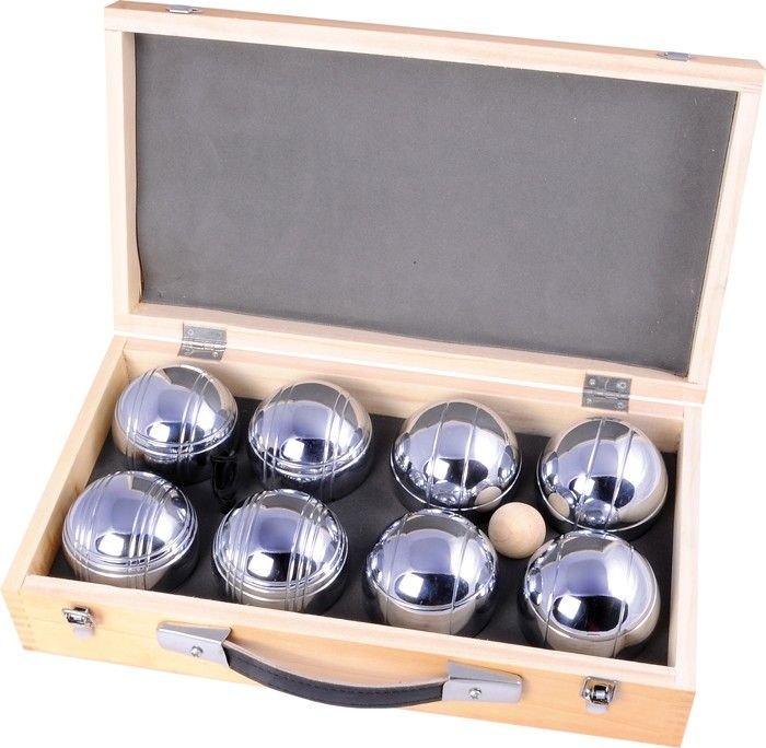 Petanque Balls Metal 8 In Wooden Box