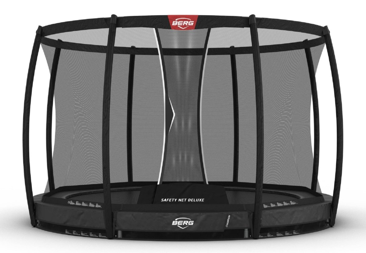 BERG Champion InGround Sport Trampoline 430 Gris + Safety Net Deluxe