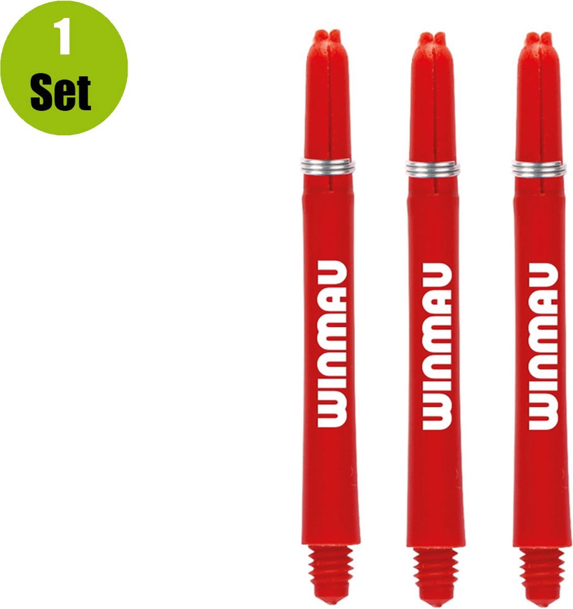 Tiges de fléchettes Winmau Nylon Signature - Rouge - Court - (1 jeu)