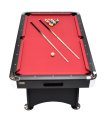 NORTH Gardone Table de billard Noir/Rouge 7FT miniature