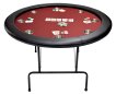 NORTH Texas Round Poker Table Red 8 Players thumbnail