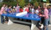 Heblad Table de tennis de table en béton bleu à coins arrondis miniature