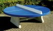 Heblad Table de tennis de table ronde en béton bleu miniature
