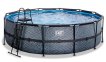 Piscine EXIT Stone ø488x122cm avec pompe à sable - gris miniature