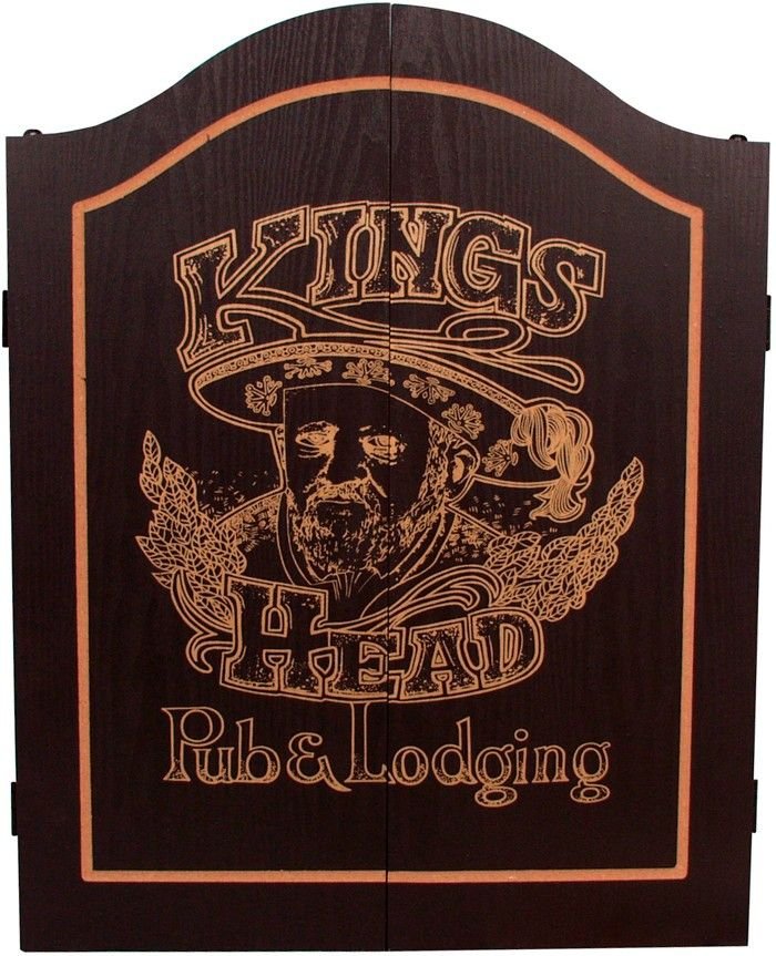 Armoire à fléchettes Kings Head Noir et or - Livraison express !