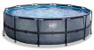 EXIT Stone pool ø488x122cm with filter pump - grey thumbnail