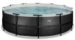 Piscine EXIT Black Leather ø488x122cm avec pompe à sable - noir miniature