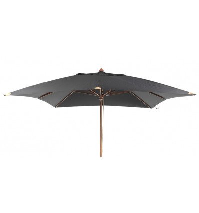 Gescova Parasol en bois carré 300 x 300 cm noir