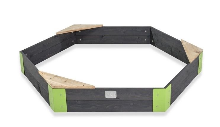 EXIT Aksent Wooden Hexagonal Sandpit 160x140cm