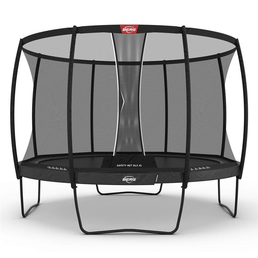 BERG Champion Regular Trampoline 430 Grey + Safety Net Deluxe XL