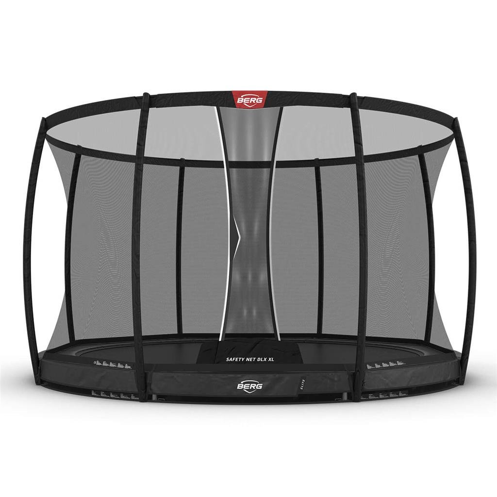 BERG Elite InGround Trampoline 430 Grey + Safety Net Deluxe XL