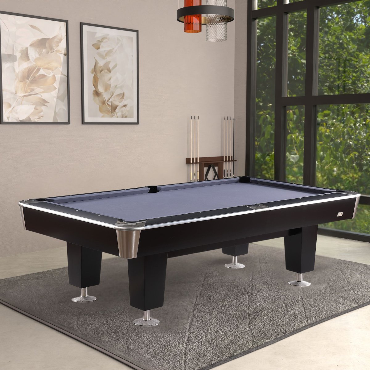 Lexor X-treme II Pro-Series Pool Table Stainless Steel Black 9FT