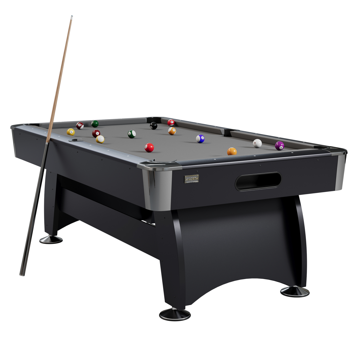 NORTH Gardone Pool Table Black/Grey 7FT